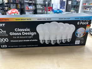 Feit Electric 60W 5-CCT Omni Glass LED Light Bulb 6 Pack