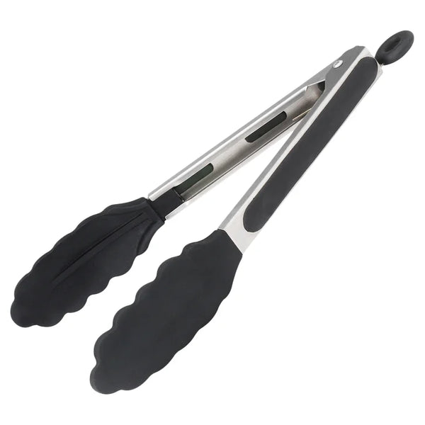 Winco 9-Inch Non-Slip Locking Tongs, Stainless Steel, 4-count