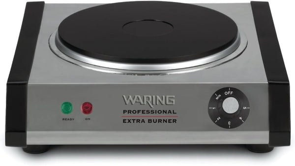 NEW - WARING® WEB300 Portable Heavy Duty Cast-Iron Single Burner Countertop, 1300W