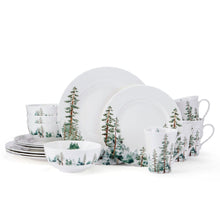 Mikasa Watercolor Forest 16-Piece Bone China Dinnerware Set
