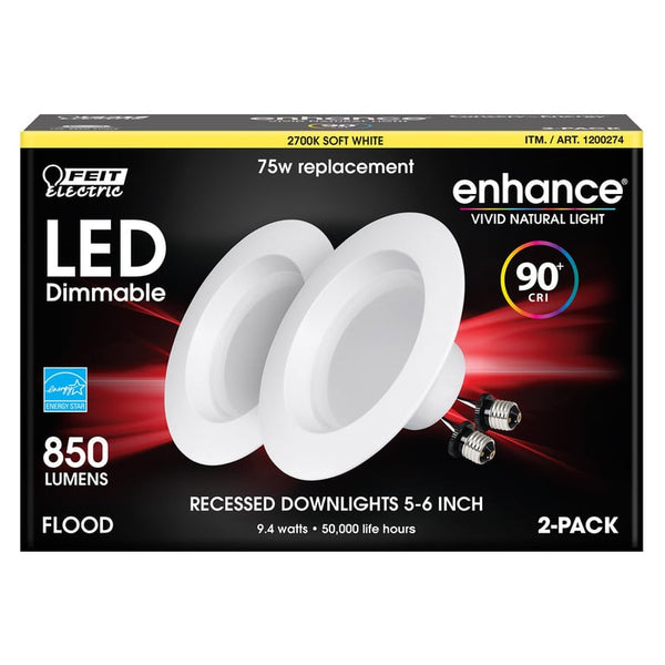 Feit Electric LED 5-6" Retrofit Kit 2 Pack Soft White