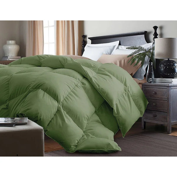 Microfiber Down Alternative Comforter Green King
