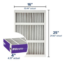 Filtrete Air Filter 4”, MPR 1550 MERV 12, Ultra Allergen, Bacteria, and Virus Deep Pleat Filter, 2-pack 16X25X4 REG
