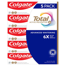 Colgate Total Active Prevention Plus Advanced Whitening Toothpaste, 6.4 oz, 5-pack
