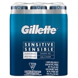 Gillette Sensitive Shave Gel 6.0 oz, 3-Pack