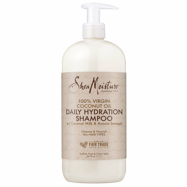 Shea Moisture Daily Hydration Shampoo, 100% Virgin Coconut Oil, 34 oz