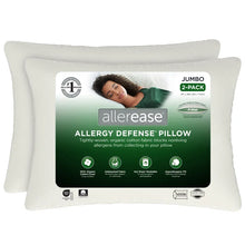 AllerEase Organic Cotton Top Allergy Protection Pillow, 2-pack QueenSize
