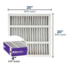 Filtrete Air Filter 4”, MPR 1550 MERV 12, Ultra Allergen, Bacteria, and Virus Deep Pleat Filter, 2-pack 2020X4