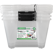 Greenmade InstaView 45 Multi-Use Storage Bin, 45 Quart, Clear, 3 ct