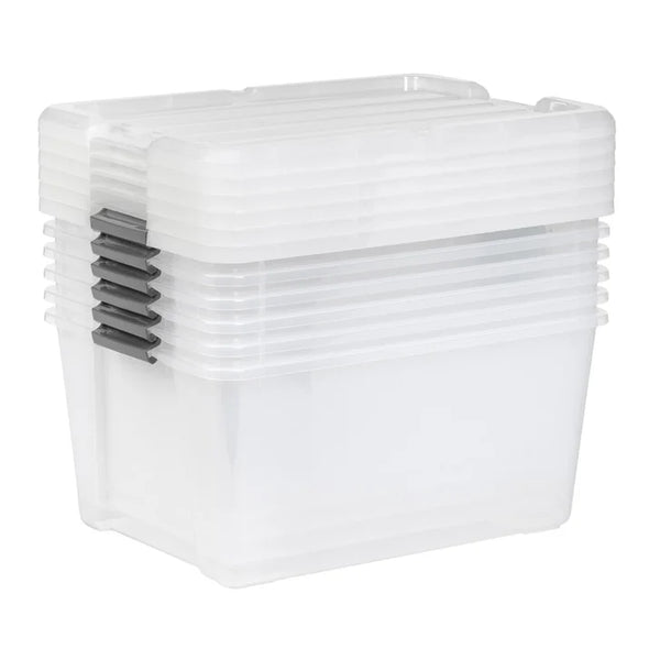 IRIS 45QT Clear Storage Bin with Buckles