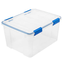 IRIS 44 Quart WeatherPro-seal Storage Bin, 4-pack Clear and Clear