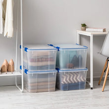 IRIS 44 Quart WeatherPro-seal Storage Bin, 4-pack Clear and Clear