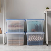 IRIS 44 Quart WeatherPro-seal Storage Bin, 4-pack Clear and Clear