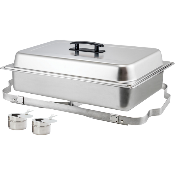 Winco 8 Quart Chafer with Folding Frame, Stainless Steel