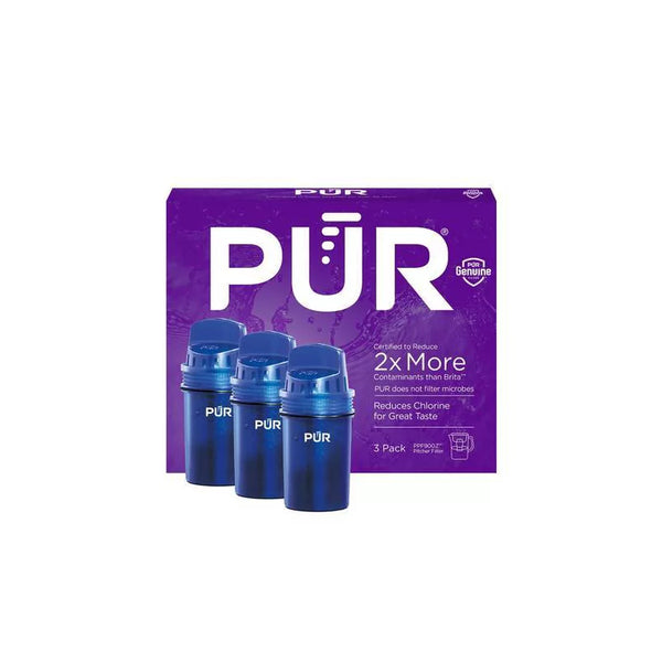 PUR Water Pitcher Replacement Filter - 3 Pack: Reduces Odors, Filters Chlorine & Mercury, 40 Gallon Life, Blue (Please be advised that sets may be missing pieces or otherwise incomplete.)
