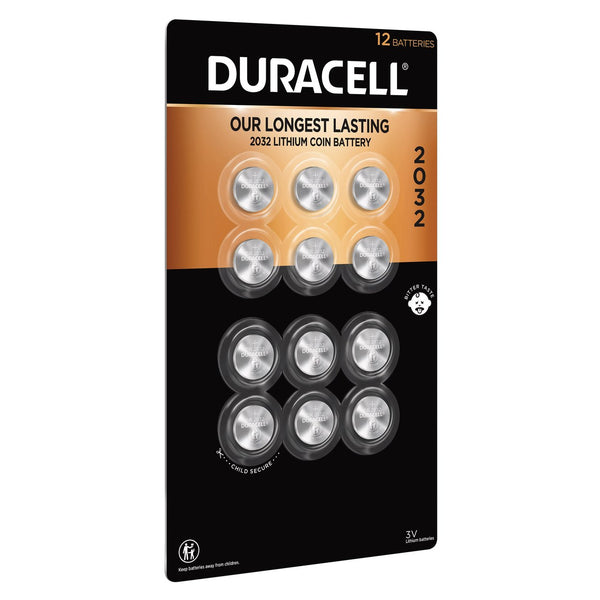 Duracell Lithium 2032 Coin Batteries, 12-Count