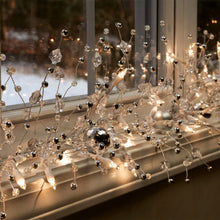 GE ^ 9FT GLITTER GEM GARLAND