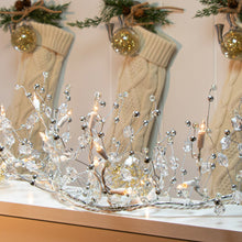 GE ^ 9FT GLITTER GEM GARLAND