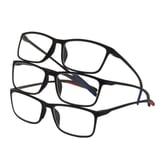 Foster Grant Design Optics DAX Plastic Rectangle Reading Glasses 3-Pack