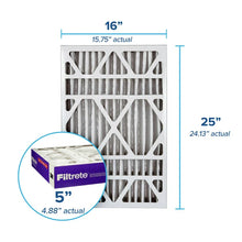 Filtrete Air Filter 5”, MPR 1550 MERV 12, Ultra Allergen, Bacteria, and Virus Deep Pleat Filter, 2-pack