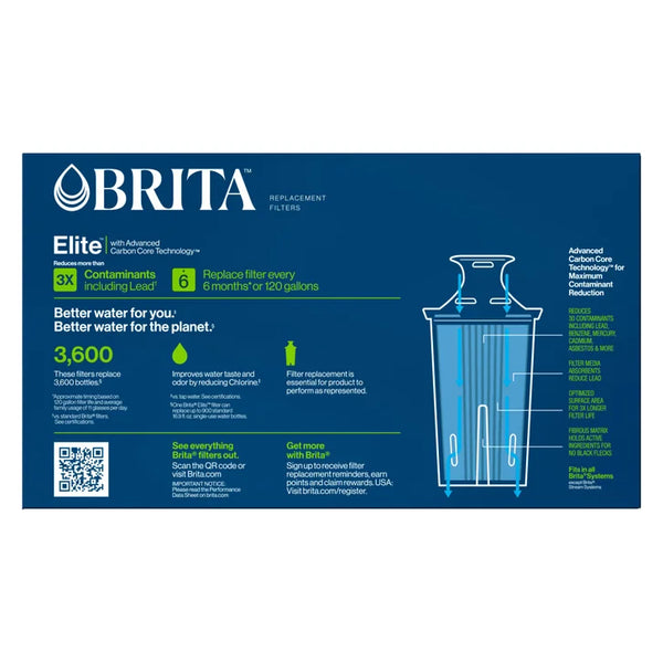 Brita Elite Replacement Water Filters, 4-count