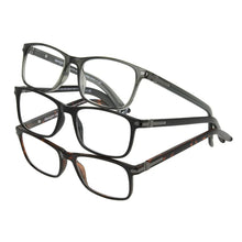 Design Optics by Foster Grant Cole Full Rim Rectangular Reading Glasses, 3-pack