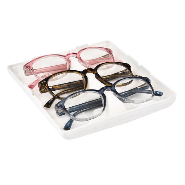 Design Optics by Foster Grant Clancy Round Plastic Reading Glasses, 3-pack +1.50