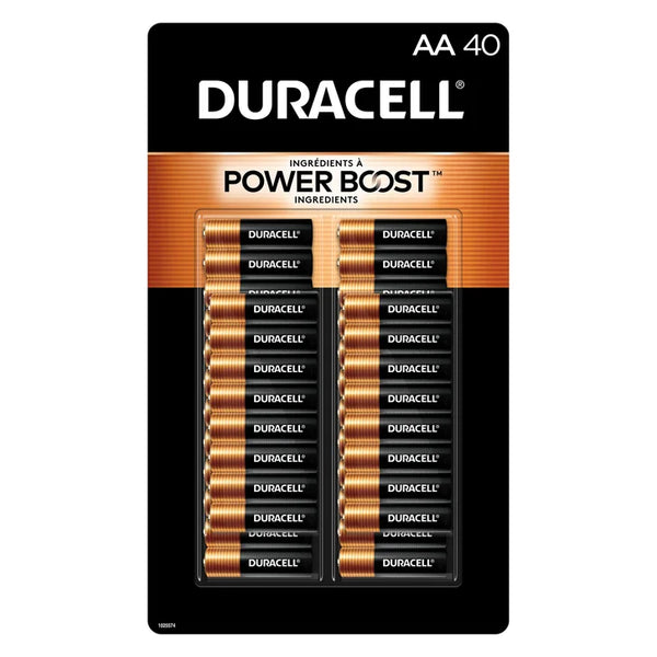 Duracell Coppertop Alkaline AA Batteries, 40-count