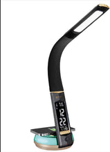 OttLite Black Wireless Charging LED Table Lamp