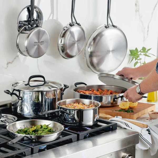 KitchenAid 11-piece 5-ply Clad Stainless Steel Cookware Set