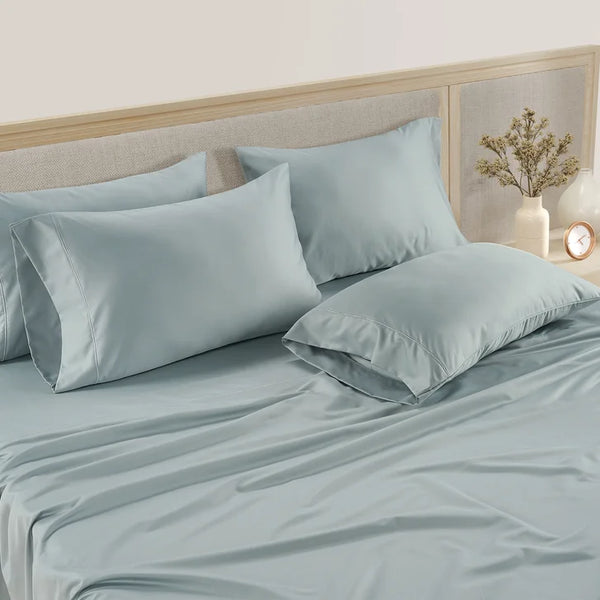 Hotel Signature 800 Thread Count Cotton 6-piece Sheet Set Light Blue King