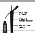 COVERGIRL Get In Line Active Eyeliner, 350 Ink Black, 0.08 oz, Feather-Fine Tip, Contour-Grip Handle, Quick-Dry Liquid Eyeliner, Removes Easily