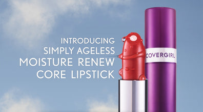 COVERGIRL Simply Ageless Moisture Renew Core Lipstick, 330 Brave Burgundy, 0.14 oz