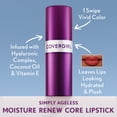 COVERGIRL Simply Ageless Moisture Renew Core Lipstick, 350 Honest Berry, 0.14 oz
