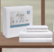 Pure Earth Tencel Blend 4-piece - King - Bed Sheet Set 300 TC White Brand New
