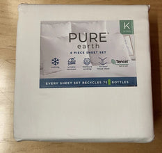 Pure Earth Tencel Blend 4-piece - King - Bed Sheet Set 300 TC White Brand New
