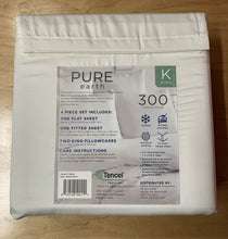 Pure Earth Tencel Blend 4-piece - King - Bed Sheet Set 300 TC White Brand New