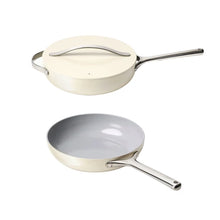 Caraway 3-piece Ceramic Non-Stick Sauté Pan Set- Cream