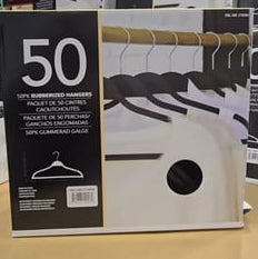 50-Pack Rubberized Hangers