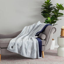 Berkshire Blue/Grey Life Heated Throw