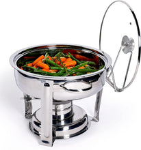 Denmark Round Chafing Dish, 4 Quart, Stainless Steel, 7-Piece