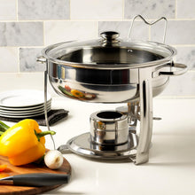 Denmark Round Chafing Dish, 4 Quart, Stainless Steel, 7-Piece