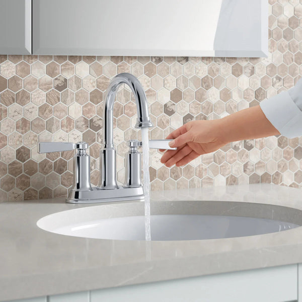 Kohler Aderlee Chrome Centerset Bathroom Faucet