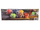 Home Essentials Serving Set 8 Pieces 2 Acacia Serving Boards with 6 Glass Bowls