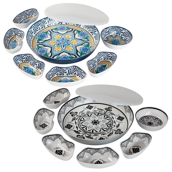 Melamine 15" 7-Piece Lazy Susan with Lid