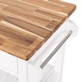 Seville Classics Acacia Kitchen Cart with Drawers
