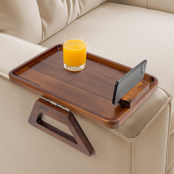 Smart Design Acacia Sofa Arm Tray