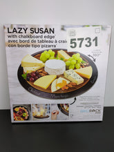 BirdRock Home Lazy Susan with Chalkboard Edge