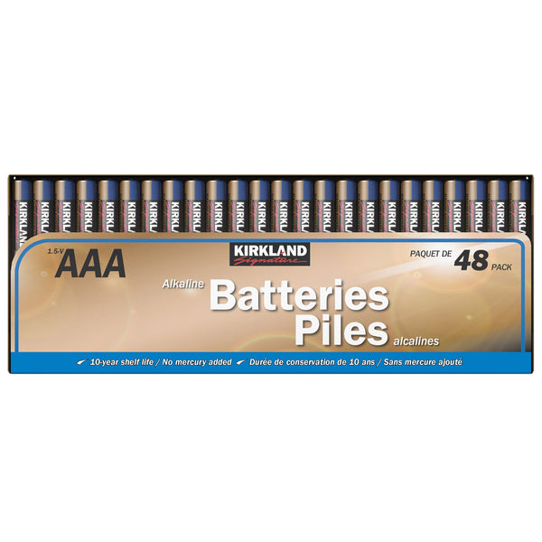 Kirkland Signature Alkaline Batteries AAA 48 Pack