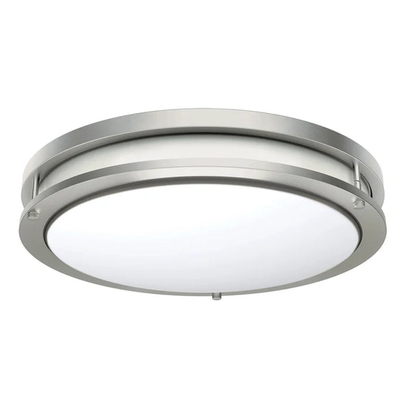 Energetic Lighting 14" LED Flush Mount Light Fixture- Brushed Nickel